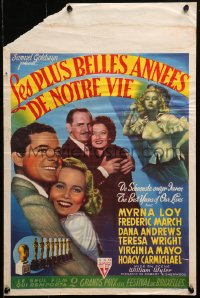 2c439 BEST YEARS OF OUR LIVES Belgian 1947 Myrna Loy, Fredric March, Teresa Wright, Mayo, Andrews!