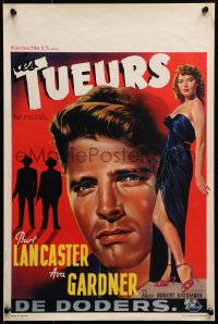 2c454 KILLERS Belgian R1950s different art of Burt Lancaster & full-length Ava Gardner, Hemingway!