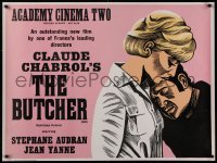 2c356 LE BOUCHER Academy Cinema British quad 1972 Claude Chabrol, Peter Strausfeld art, ultra rare!
