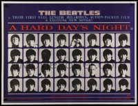 2c374 HARD DAY'S NIGHT British quad 1964 Beatles 1st movie, Richard Lester, country of origin!