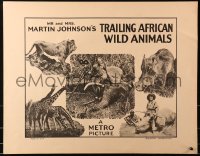 2c046 TRAILING AFRICAN WILD ANIMALS 1/2sh 1921 Osa & Martin Johnson with animals, ultra rare!