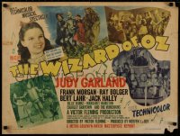 2c049 WIZARD OF OZ style B 1/2sh R1949 different montage of Judy Garland & co-stars, ultra rare!