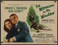 2c050 WOMAN IN THE WINDOW 1/2sh 1944 Fritz Lang classic, Edward G. Robinson, Joan Bennett, rare!