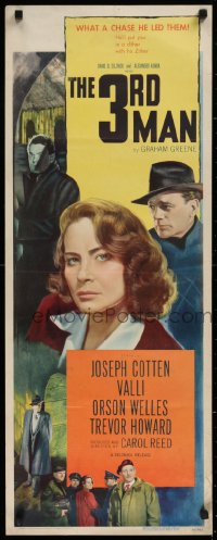 2c100 THIRD MAN insert 1949 Joseph Cotten, Valli, Orson Welles, Carol Reed classic film noir!