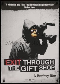 2c422 EXIT THROUGH THE GIFT SHOP Japanese 2010 great image of Banksy w/ mask & camera, ultra rare!