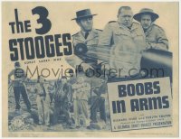 2c240 BOOBS IN ARMS TC 1940 Three Stooges, Moe, Larry & Curly dodging cannon in World War II, rare!