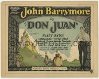2c172 DON JUAN TC 1926 John Barrymore as the famous lover by art of ladies & castle, ultra rare!