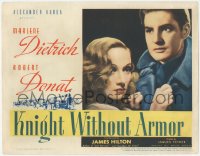 2c181 KNIGHT WITHOUT ARMOR TC 1937 Marlene Dietrich & Robert Donat, James Hilton, ultra rare!