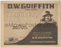 2c189 SCARLET DAYS TC 1919 directed by D.W. Griffith, photographed by Billy Bitzer, the Olden West!
