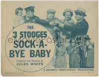 2c241 SOCK-A-BYE BABY TC 1942 Three Stooges, Moe, Larry & Curly mistakenly kidnap a baby, rare!