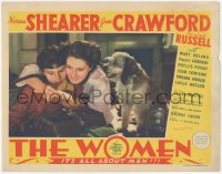 2c238 WOMEN LC 1939 c/u of Norma Shearer & Virginia Weidler with cute dog, George Cukor classic!
