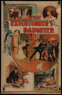 2c317 EXECUTIONER'S DAUGHTER 19x29 English stage poster 1900s by E. Hill-Mitchelson, rare!