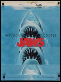2c372 JAWS 18x24 music poster 1975 far sexier Kastel art of shark attacking naked swimmer, rare!