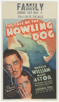 2c109 CASE OF THE HOWLING DOG mini WC 1934 great art of 1st Perry Mason Warren William, very rare!