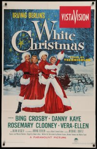 2c150 WHITE CHRISTMAS 1sh 1954 Bing Crosby, Danny Kaye, Clooney, Vera-Ellen, holiday music classic!