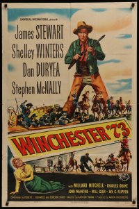 2c151 WINCHESTER '73 1sh 1950 art of James Stewart with rifle over Shelley Winters, Anthony Mann!