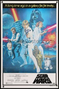 2d091 STAR WARS Aust 1sh 1977 George Lucas classic sci-fi epic, great art by Tom Chantrell!
