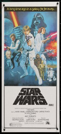 2d092 STAR WARS Aust daybill 1977 George Lucas sci-fi epic, classic art by Tom William Chantrell!