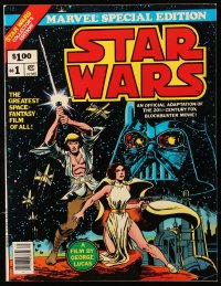 2d173 STAR WARS #1 comic book 1977 Marvel Special Edition, great color artwork!