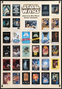 2d447 STAR WARS CHECKLIST 28x40 German commercial poster 1997 great images of most posters!
