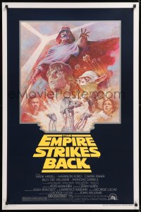2d196 EMPIRE STRIKES BACK studio style 1sh R1981 George Lucas sci-fi classic, artwork by Tom Jung!