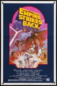 2d200 EMPIRE STRIKES BACK NSS style 1sh R1982 George Lucas sci-fi classic, cool artwork by Tom Jung!