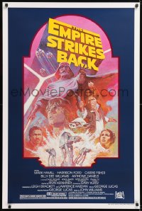 2d201 EMPIRE STRIKES BACK studio style 1sh R1982 George Lucas sci-fi classic, artwork by Tom Jung!