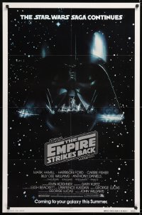 2d193 EMPIRE STRIKES BACK NSS style advance 1sh 1980 George Lucas classic, Vader in space!