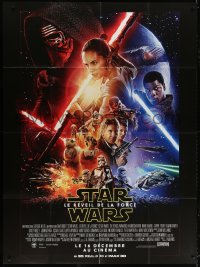 2d487 FORCE AWAKENS advance French 1p 2015 Star Wars: Episode VII, cool montage of top stars!