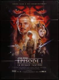 2d451 PHANTOM MENACE style B French 1p 1999 George Lucas, Star Wars Episode I, art by Drew Struzan!