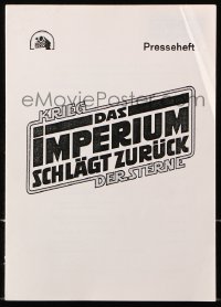 2d294 EMPIRE STRIKES BACK German press booklet 1980 contains biographies & a long glossary!