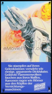 2d287 EMPIRE STRIKES BACK German 18x33 1980 George Lucas classic, great artwork of AT-AT!