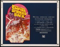 2d218 EMPIRE STRIKES BACK 1/2sh R1982 George Lucas sci-fi classic, cool artwork by Tom Jung!