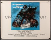 2d215 EMPIRE STRIKES BACK bold style B 1/2sh 1980 George Lucas classic, cool art by Tom Jung, rare!