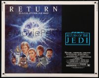 2d329 RETURN OF THE JEDI 1/2sh R1985 George Lucas classic, Mark Hamill, Ford, Tom Jung art!