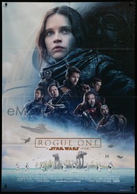 2d494 ROGUE ONE Italian 1p 2016 A Star Wars Story, incredible image of Death Star and battle!