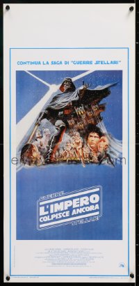2d273 EMPIRE STRIKES BACK Italian locandina 1980 George Lucas sci-fi classic, cool artwork by Jung!