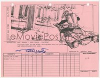 2d346 RETURN OF THE JEDI signed shot #67-83 storyboard page 1983 by Robert Watts, scout & Luke!