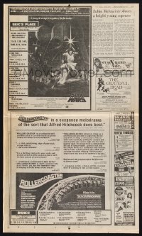 2d144 STAR WARS 14x24 newspaper page 1977 includes great ad for first release w/ Hildebrandt art!