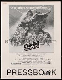 2d239 EMPIRE STRIKES BACK pressbook 1980 George Lucas sci-fi classic, great art by Tom Jung!