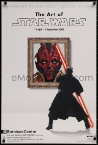 2d457 ART OF STAR WARS 20x30 English museum/art exhibition 2000 images of Darth Maul!