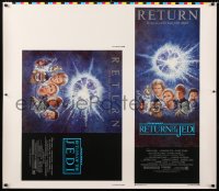 2d344 RETURN OF THE JEDI printer's test 37x43 special poster R1985 Jung, insert and half-sheet!