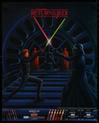 2d343 RETURN OF THE JEDI 2-sided 18x22 special poster 1983 Oral-B toothbrush promo, Luke & Vader!