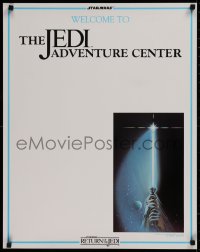 2d341 RETURN OF THE JEDI 22x28 special poster 1983 lightsaber art by Reamer, Jedi Adventure Center!