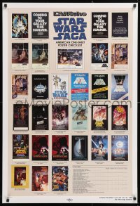 2d429 STAR WARS CHECKLIST 2-sided Kilian advance 1sh 1985 images of all the U.S. posters, info!