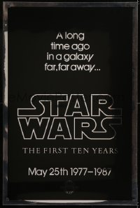 2d439 STAR WARS THE FIRST TEN YEARS style A foil Kilian 1sh 1987 wonderful design by Stedry!