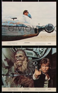 2d057 STAR WARS 8 8x10 mini LCs 1977 Luke, Leia, C-3PO, Han, R2, Darth Vader, NSS 77/21-0!
