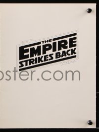 2d240 EMPIRE STRIKES BACK screening program 1980 the complete cast and credits for the movie!