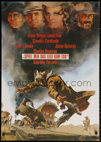 2f077 ONCE UPON A TIME IN THE WEST German 1969 Leone, art of Cardinale, Fonda, Bronson & Robards!