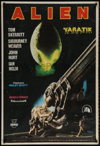 2f165 ALIEN Turkish 1981 Ridley Scott classic, cool different Geiger Monster art by Omer Muz!
